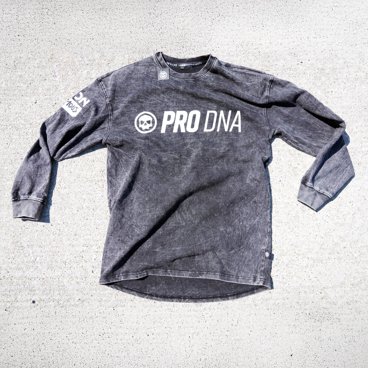 STONE WASHED LONG SLEEVE SHIRT - BLACK WASH - Image 2