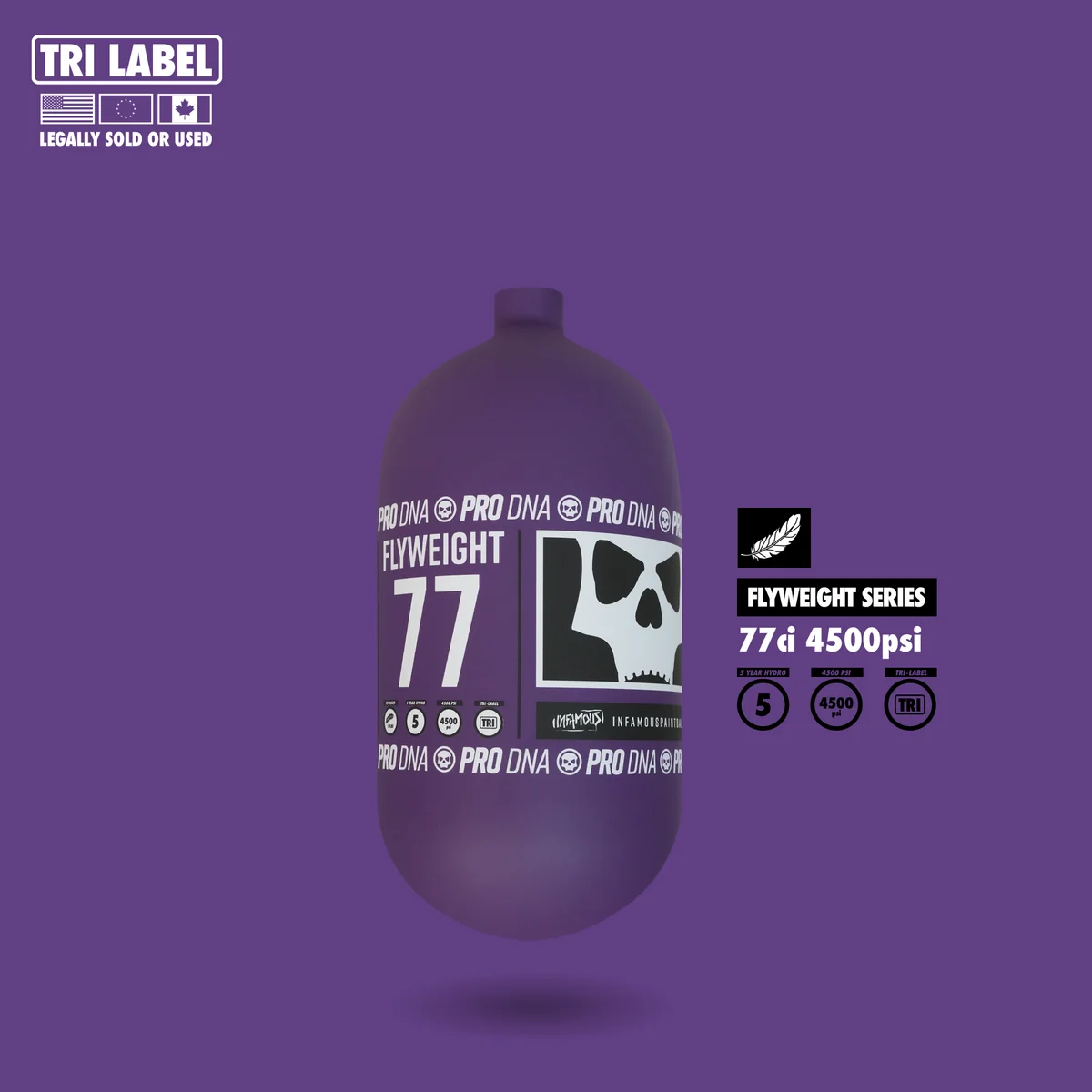 FLYWEIGHT TANK 77CI - RC SKULL - PURPLE