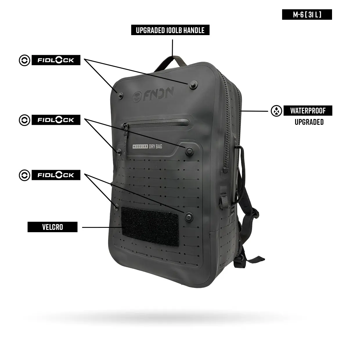 FNDN® MODULAR M6 WATERPROOF BACKPACK - 31L - Image 2