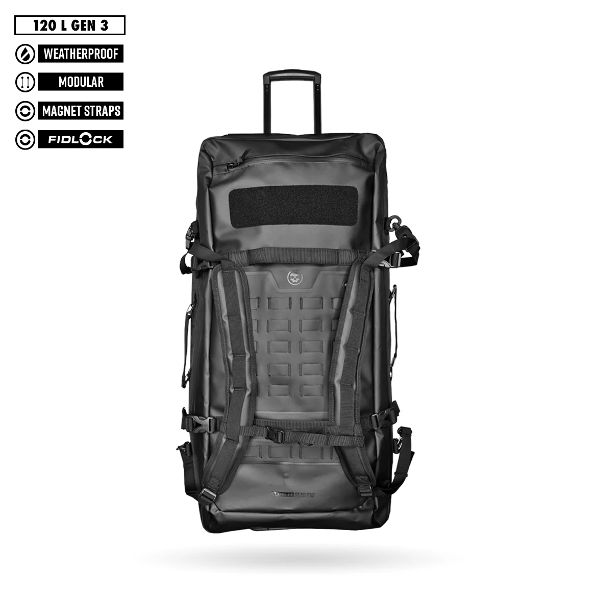 FNDN® MODULAR WEATHERPROOF ROLLING GEARBAG - 120L (XL) - BLACK - Image 4