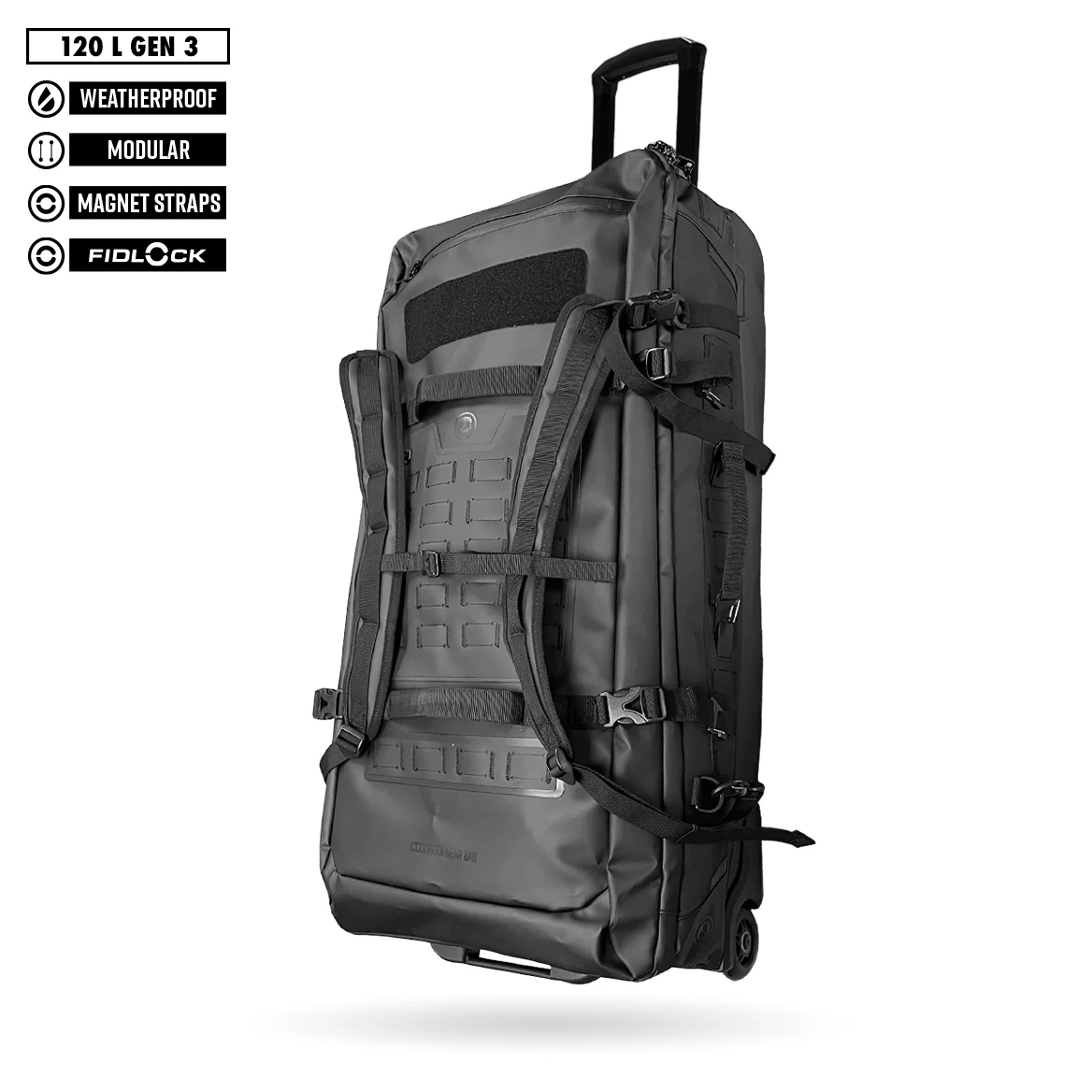 FNDN® MODULAR WEATHERPROOF ROLLING GEARBAG - 120L (XL) - BLACK - Image 3